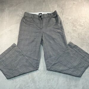 Loft Black White  High Waisted Curvy Trouser Dress Pants Women's Size 8